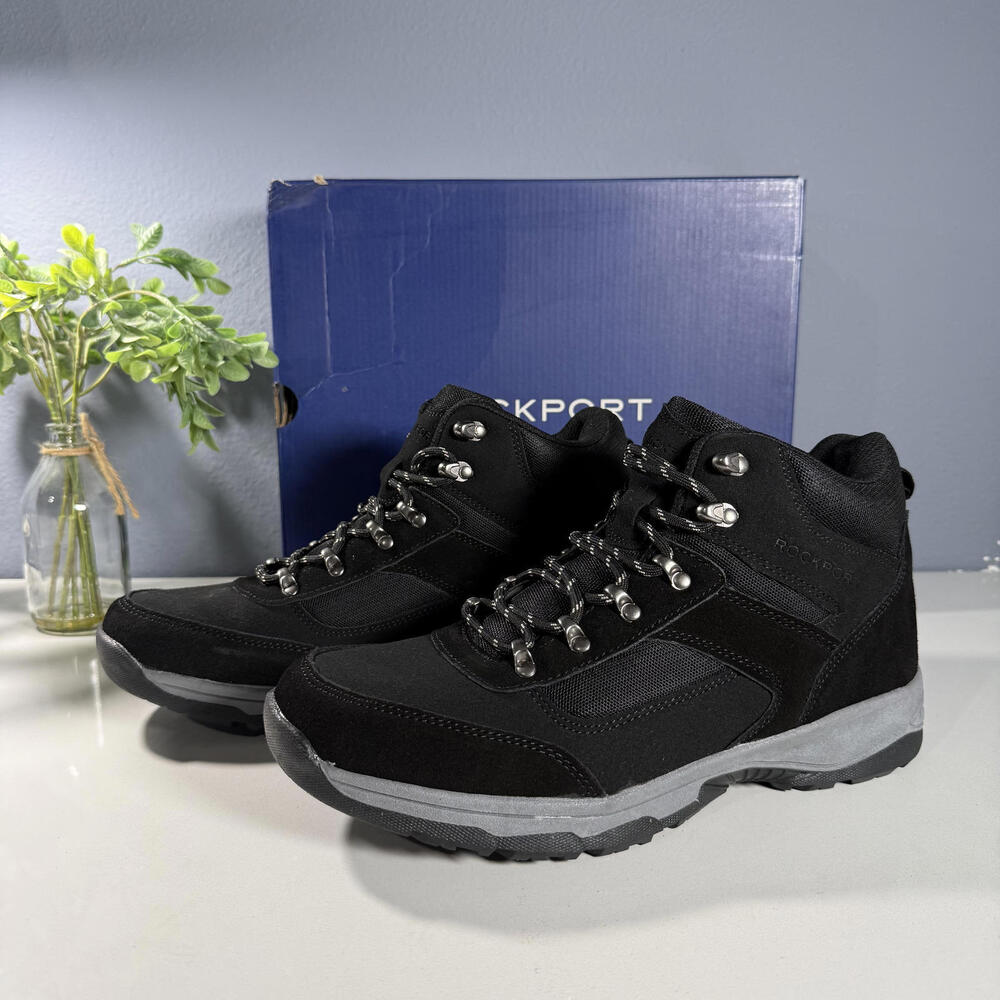 Rockport Black Men's Trail Sneakers with Gray Sole